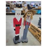 Santa & Scarecrow Porch Art, 36" H