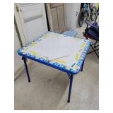 Vintage Vinyl Top Kids Table, 24" Sq.