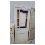 Antique Stained Glass Door, 32" X 79"H