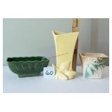 3 Vintage Mccoy Planters