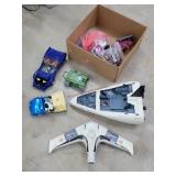 6- Mixed Toy Vehicles And Parts