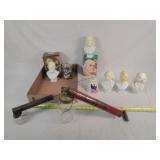 2 Vintage Dusters & 6 Avon After Shave, & Buttons