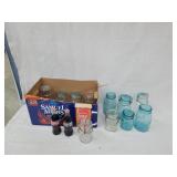 Blue Jars With Glass Lids And Others