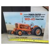 Allis Chalmers , WD-45 Tin Sign, 16" Wide