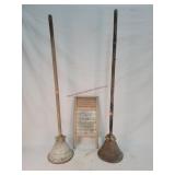 Columbus Washboard & 2 Wash Stompers