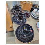 3- Vintage 10" Ceramic Insulators & 1- 7"