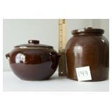 Bean Pot & Stoneware Jar