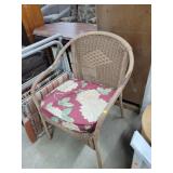 Wicker Chair With Cushion