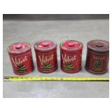 4- Vintage Velvet Tobacco Tins