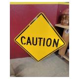 Yellow 30" Caution Traffic Sign