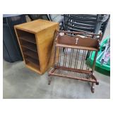 Wooden File Cabinet & Magazine Rack