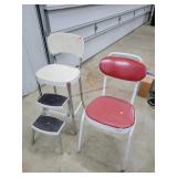 Vintage Step Stool & Red Chair