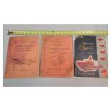 3 Tattered Massey Harris Combine Manuals