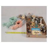 Donkey Figurines, Bear Coin Bank, & More