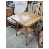 24" Writing Table With Turn Legs