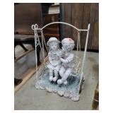 Children On Swing Garden Decor, 19" Tall