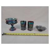 4-Piece Fenton Carnival Glass Set