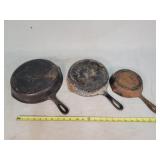 #3, 5, &8 Cast Iron Skillets