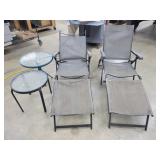 2- Used Lounge Chairs & 2 Patio End Tables