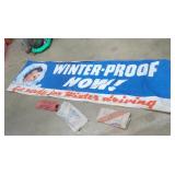 Vintage 112" Banner, Pioneer Seed Bag & More