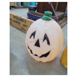 Vintage Plastic Lighted 24"H Pumpkin Yard Display