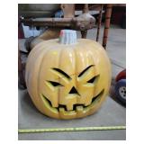 Large Lighted Pumpkin Statue 22"w