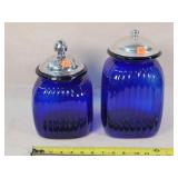 2- Artland Cobalt Blue Canister Jars
