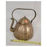 Belgica Brass Teapot, 9" In Diameter