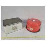 Ten Bread Box And Vintage Cake Carrier