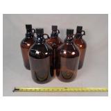 5- 1 Gallon Brown Clear Jugs
