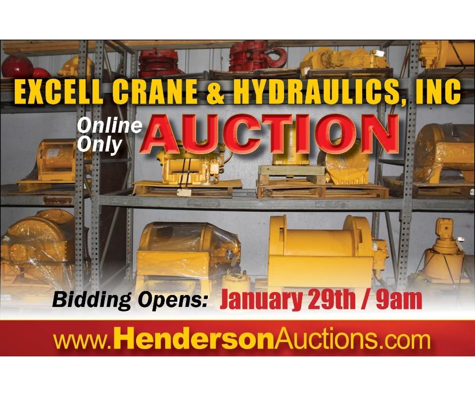 excell crane hydraulics inc complete liquidation auction