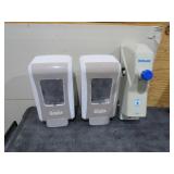 Lot of 2 Gojo soap dispensers & Ecolab Fitting