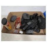 Lot- Holsters, BB's, Etc.