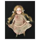 Strobel & Wilken 5" Painted Eyes Bisque Doll