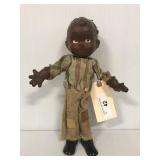 13" Black Compostion Doll w/ Wire Type Body