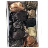 Lot of 10 Synthetic Hair Doll Wigs