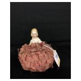 4 1/2" Pin Cushion Doll w/ Molded Blonde Hair