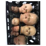 Lot of 8 Miscellaneous Doll Heads Lot of 8 Miscellaneous Doll Heads