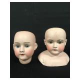 Lot - 2 Misc. Doll Heads (Handwerck 7 Simon &