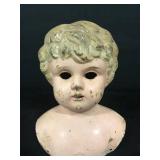 Minerva 6" Metal Doll Head & Shoulder