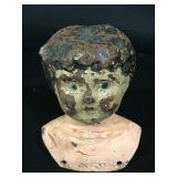 Minerva German Metal Doll Head Minerva German Metal Doll Head