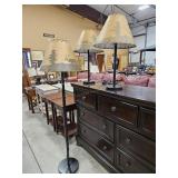 SET OF 3 WOODLAND THEMED ACCENT LAMPS