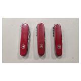 3 SWISS ARMY POCKET KNIVES