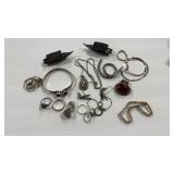 GROUP OF STERLING .925 JEWELRY