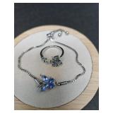 LIGHT BLUE COLOR GEMSTONE STAINLESS S