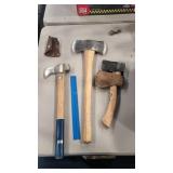 2 AXES AND DOUBLE HEAD AXE