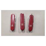 3 SWISS ARMY POCKET KNIVES