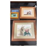 GROUP OF SIGNED PERUVIAN FRAMED ART PRINTS