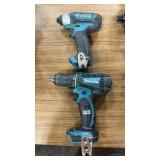 MAKITA IMPACT DRILL AND DRILL
