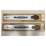 2 McCULLOCH P/N 94074-05 16' CHAINSAW BARS
